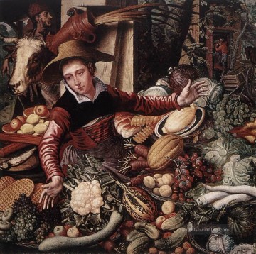 Vendor Gemüse Niederlande historische Maler Pieter Aertsen Ölgemälde
